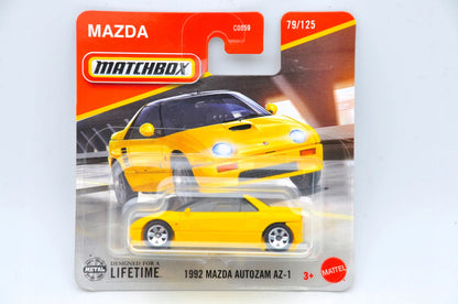 1992 MAZDA AUTOZAM AZ-1 Matchbox 2024 Żółty 1:64 – zdjęcie 9
