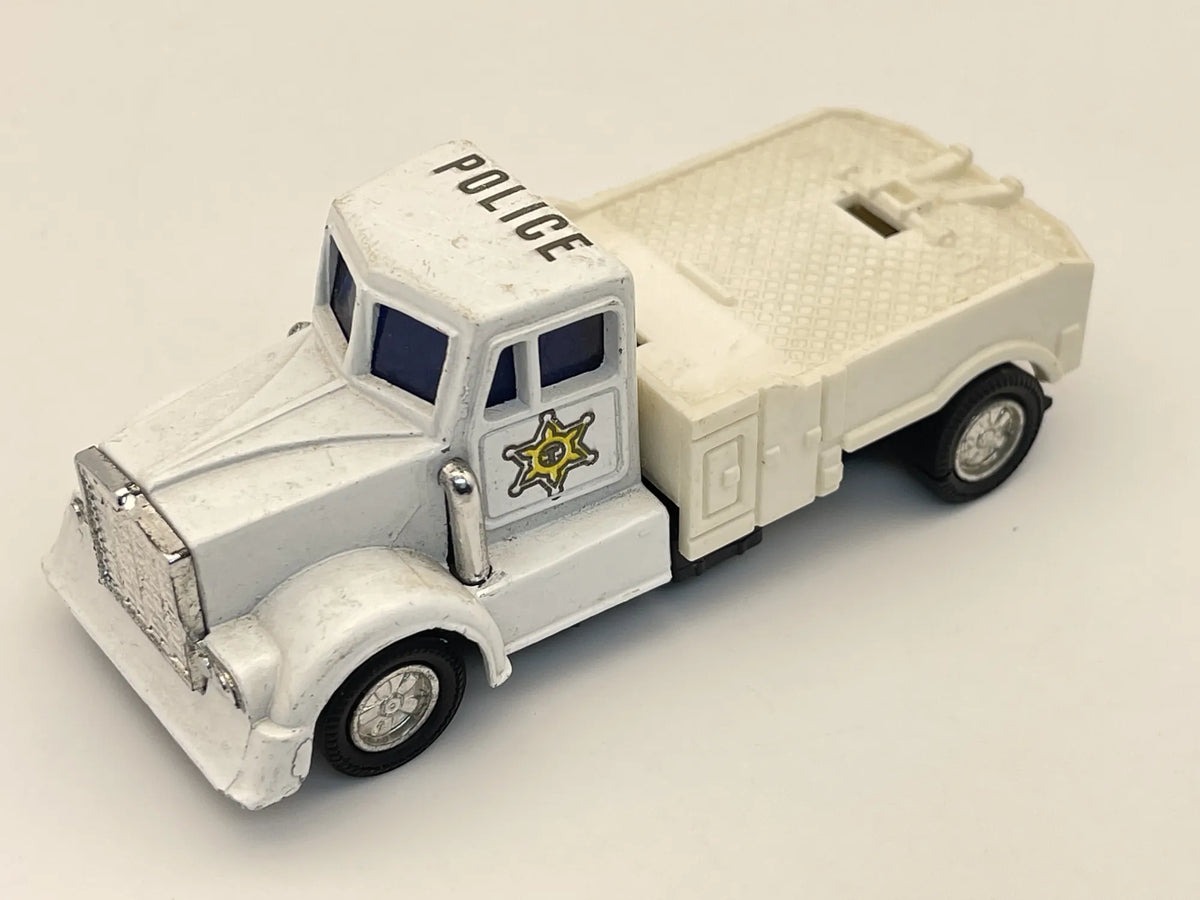 Police tow truck, Szeryf, Resoraki, Die cast, Biała 1:64 – zdjęcie 8