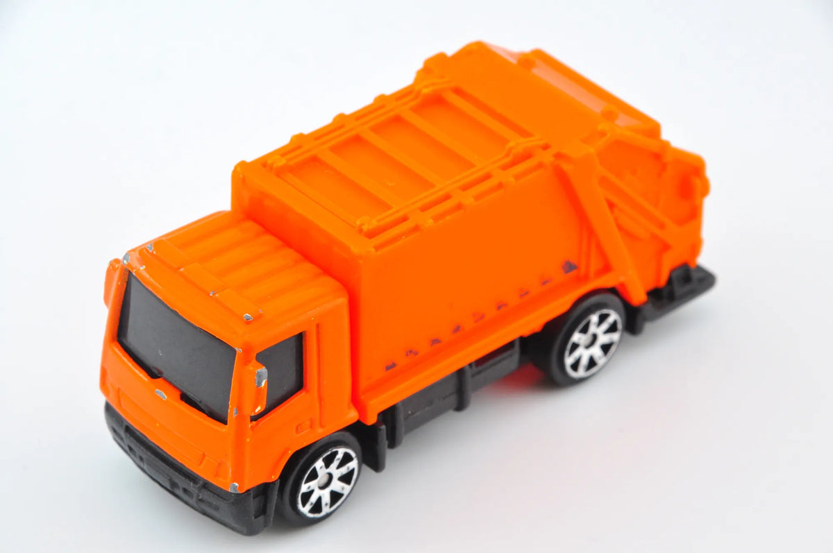Garbage Truck (Śmieciarka), Maisto, Die cast, Resoraki, Pomarańczowy, 1:64 – zdjęcie 8