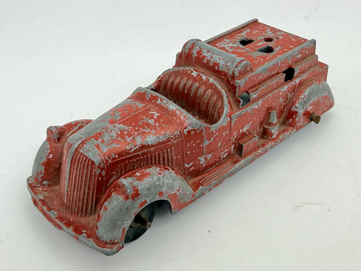 ZABYTKOWY WÓZ STRAŻACKI Ahrens Ladder Truck, Hubley Kiddie Toy 1950 r. 1:43 – zdjęcie 8