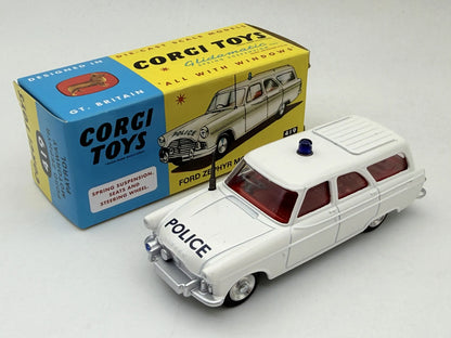 FORD ZEPHYR MOTORWAY PATROL POLICE Policja Corgi Biały 1:43 – zdjęcie 7
