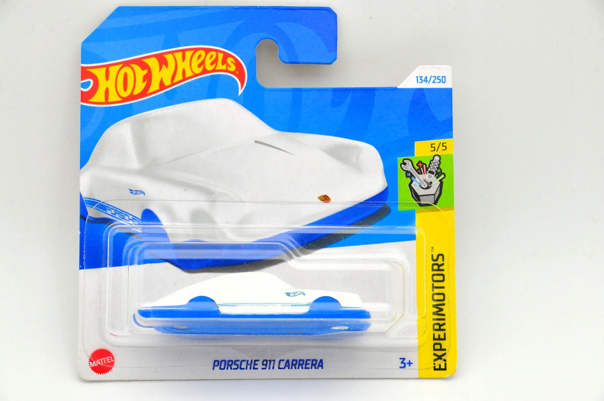 PORSCHE 911 CARRERA, Hot Wheels, Die cast Htd78-N521, Biało-Niebieska, 1:64 – zdjęcie 9