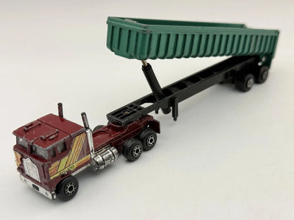 KENWORTH K100 COE Z NACZEPĄ WYWROTKA, Yatming Ok. 1983, Die cast, 1:90 – zdjęcie 9