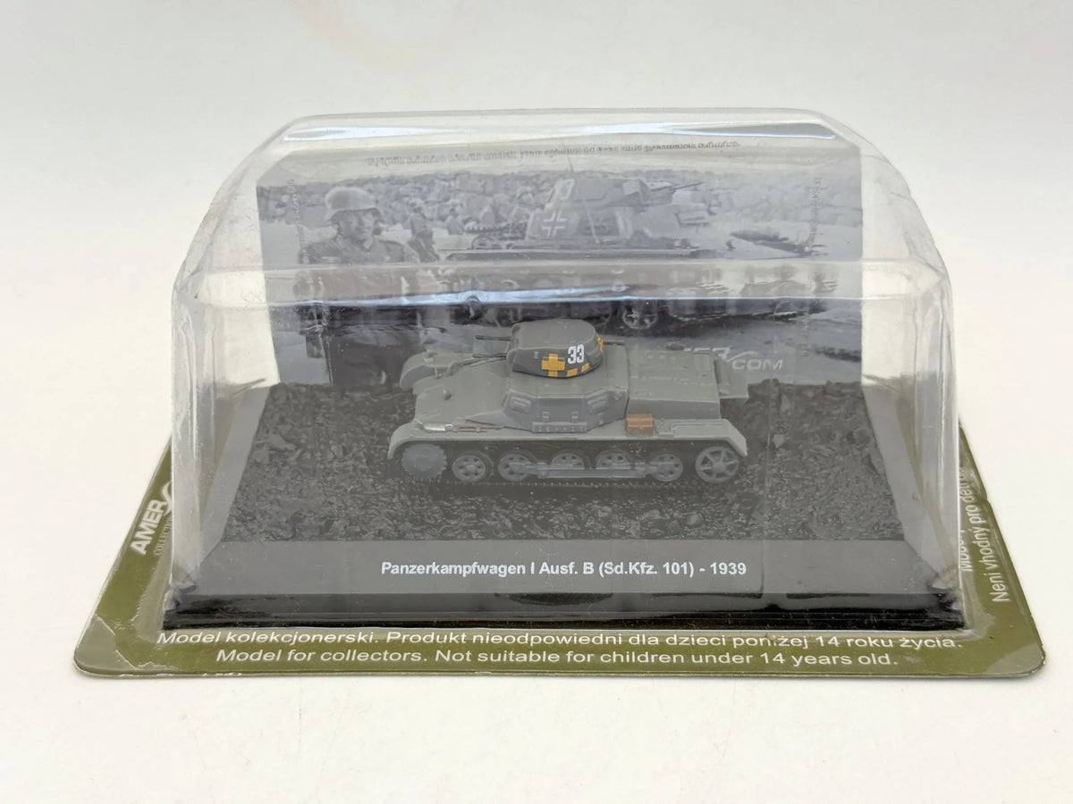 Czołg Panzerkampfwagen I Ausf. B Tanks of the World AmerCom Szary 1:72 – zdjęcie 7