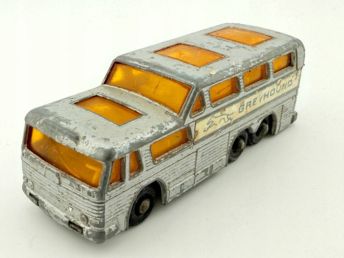 COACH BUS, Matchbox, Made in England, Die cast 66, Srebrny, 1:120, Resoraki – zdjęcie 11