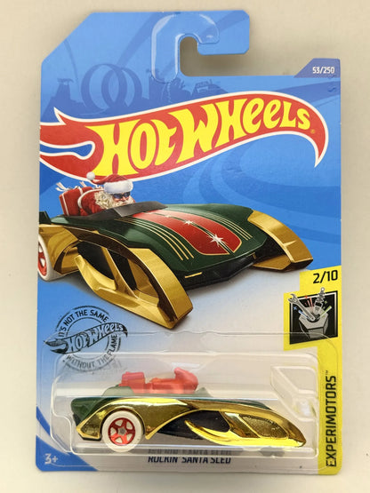 ROCKIN' SANTA SLED Experimentators Hot Wheels 2018 Złoty 1:64 – zdjęcie 9