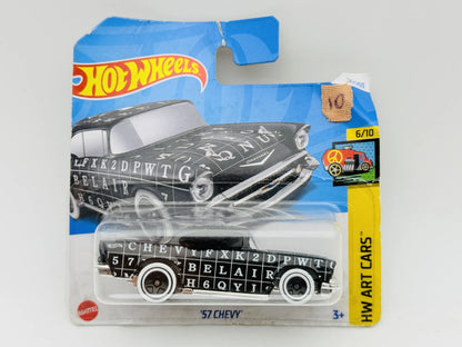 '57 Chevy Hot Wheels 2024 HW ART CARS 1:64 CHEVY BELAIR Blister Czarny – zdjęcie 4