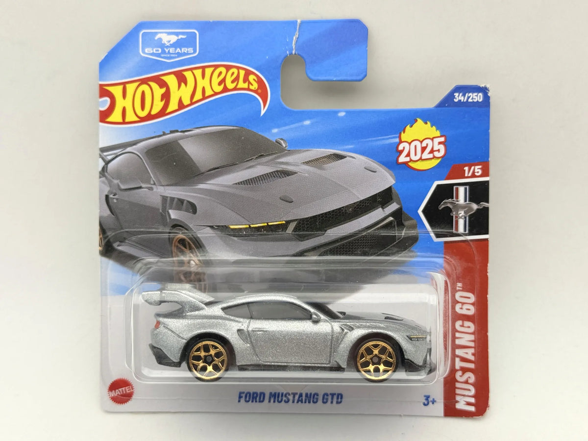 Ford Mustang Gtd Mainline Hot Wheels 2025 Srebrny 1:64 – zdjęcie 9