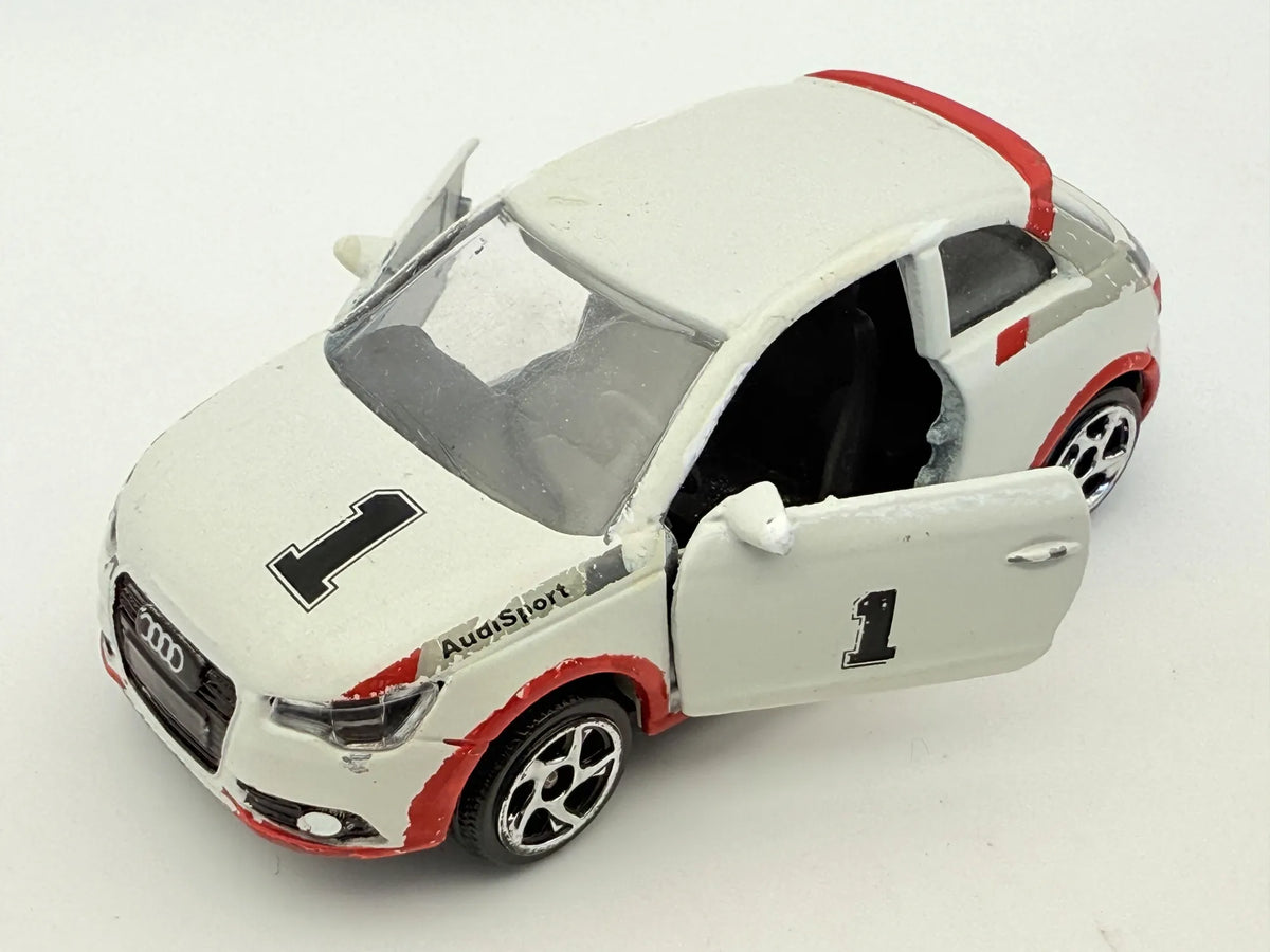 Audi A1 Majorette Biały 1:58 – zdjęcie 7