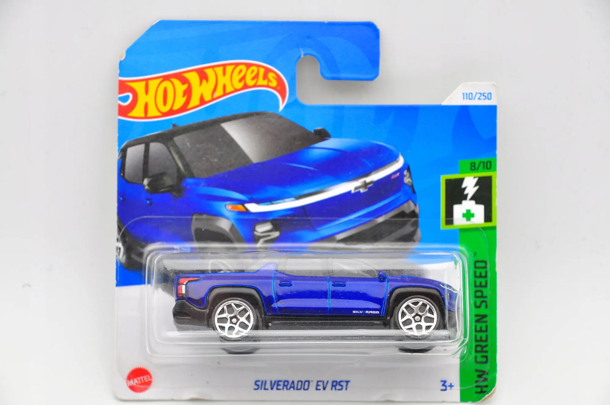 Chevrolet Silverado Ev Rst Hot Wheels 2024 Niebieski 1:64 – zdjęcie 8