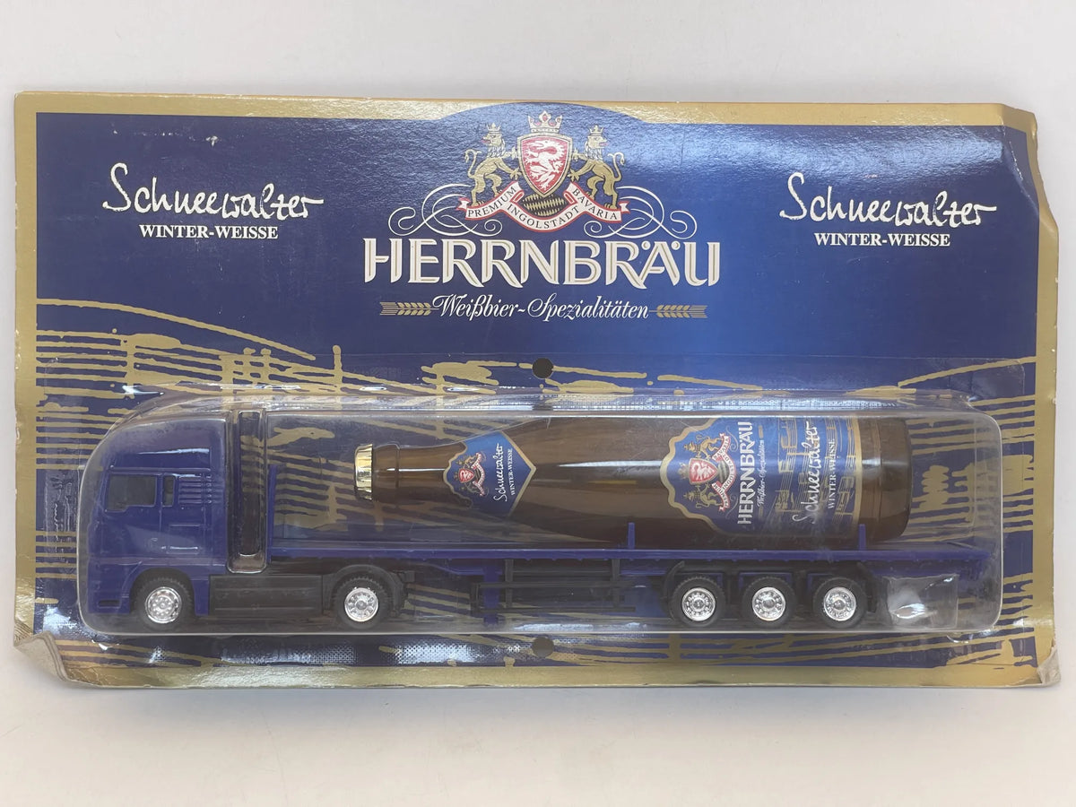 MAN TRUCK Hümmer 1:87 Niebieski Blister Reklama Butelka Piwa Herrnbrau – zdjęcie 7