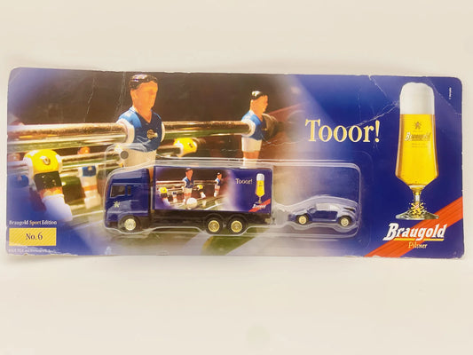 MAN Tga Grell 1:87 Ciężarówka Promocyjna Tooor! Braugold Blister Niebieski