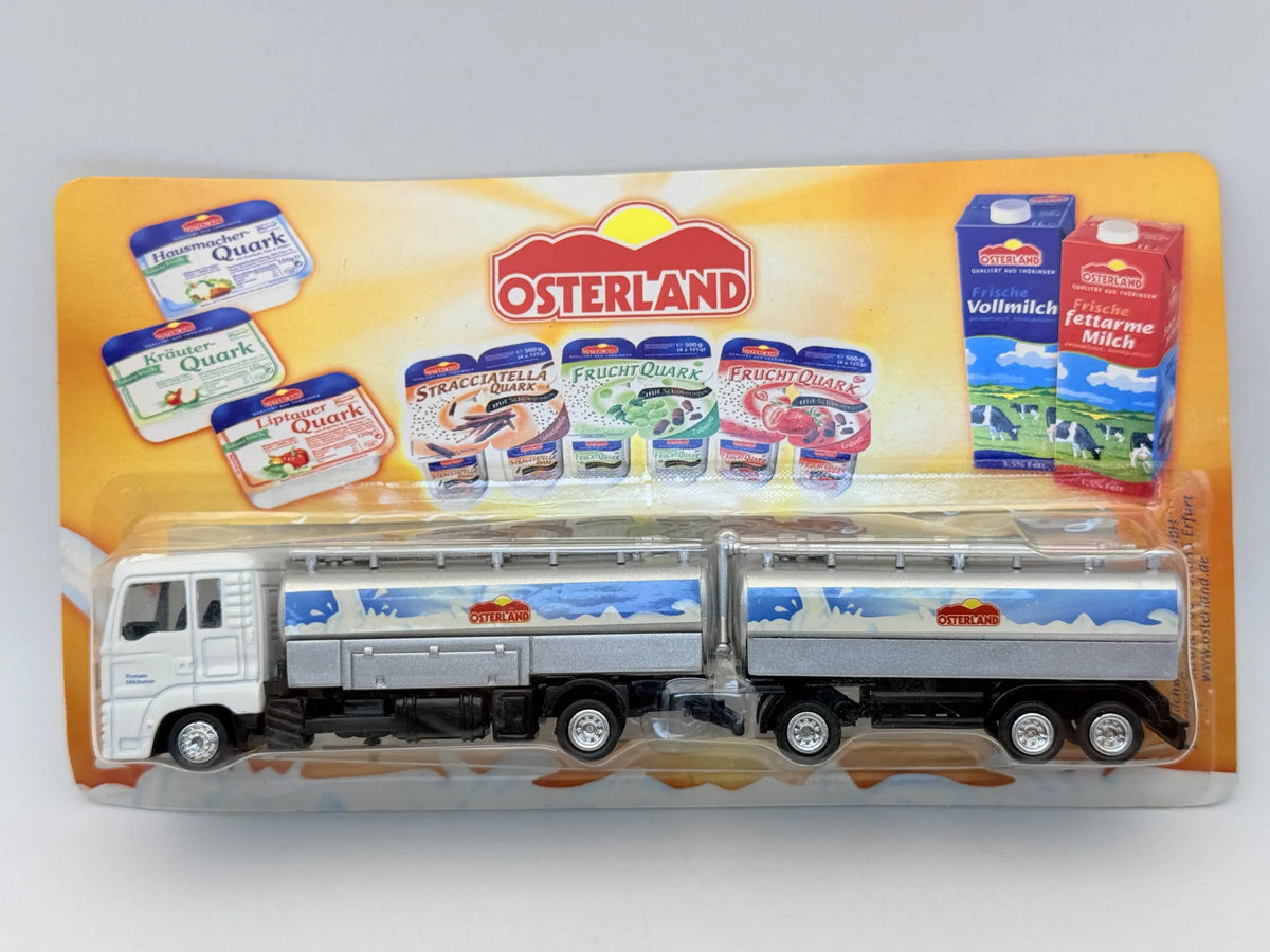 MAN TRUCK Top-Style 1:87 Cysterna OSTERLAND Blister Srebrny Mlekowóz – zdjęcie 8