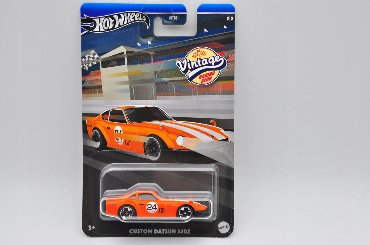 Custom Datsun 240Z Vintage Racing Club Hot Wheels 2023 Pomarań. 1:64 Silver – zdjęcie 10