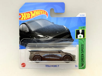 TESLA MODEL Y HW Green Speed Hot Wheels 2024 Brązowy 1:64 – zdjęcie 9