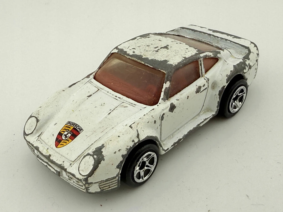 PORSCHE 959, Matchbox, Resoraki, Die cast 19, Biały, 1:64 – zdjęcie 9