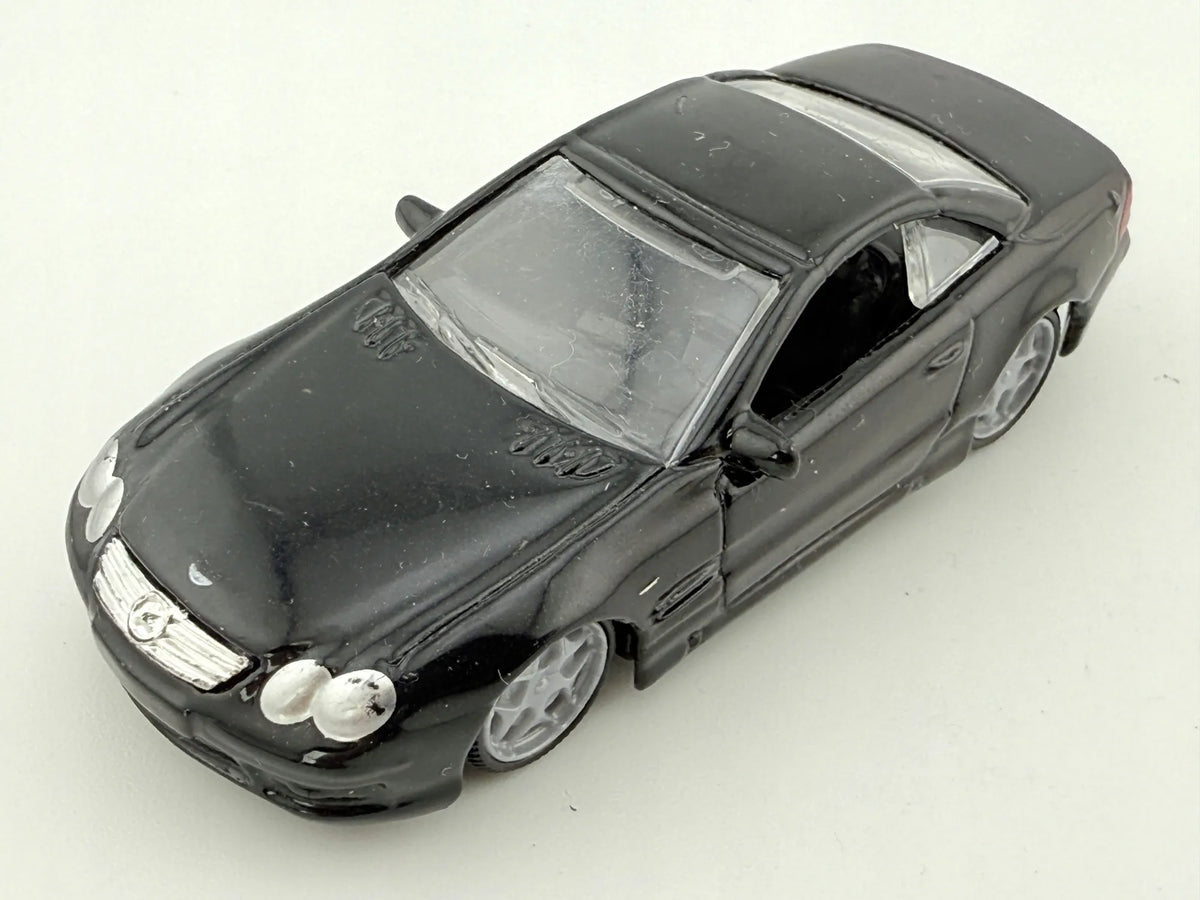 MERCEDES-BENZ SL 55 AMG, Bburago, Resoraki, Die cast 11635, Czarny, 1:64 – zdjęcie 10