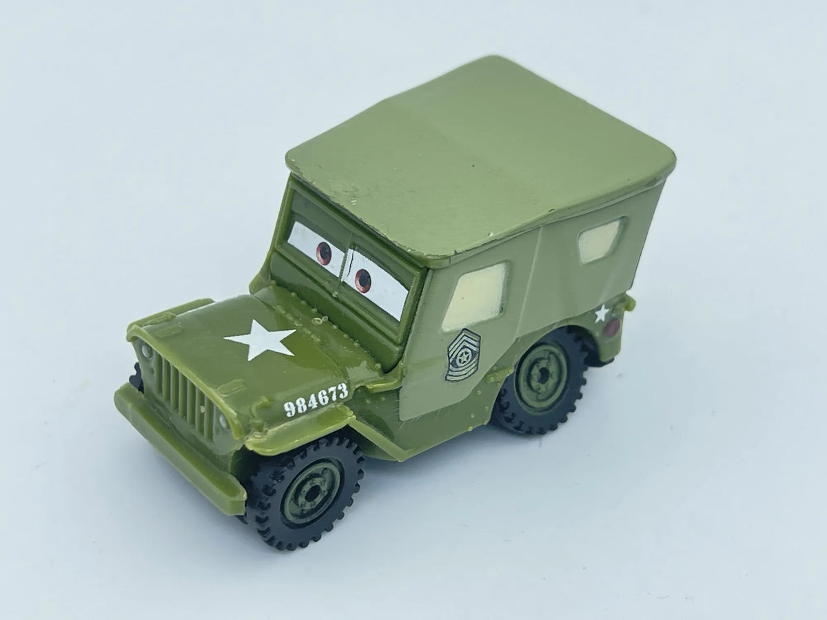 Sarge, Jeep Wrangler, Auta - Disney/Pixar, Resoraki, Die cast, Zielony 1:64 – zdjęcie 8