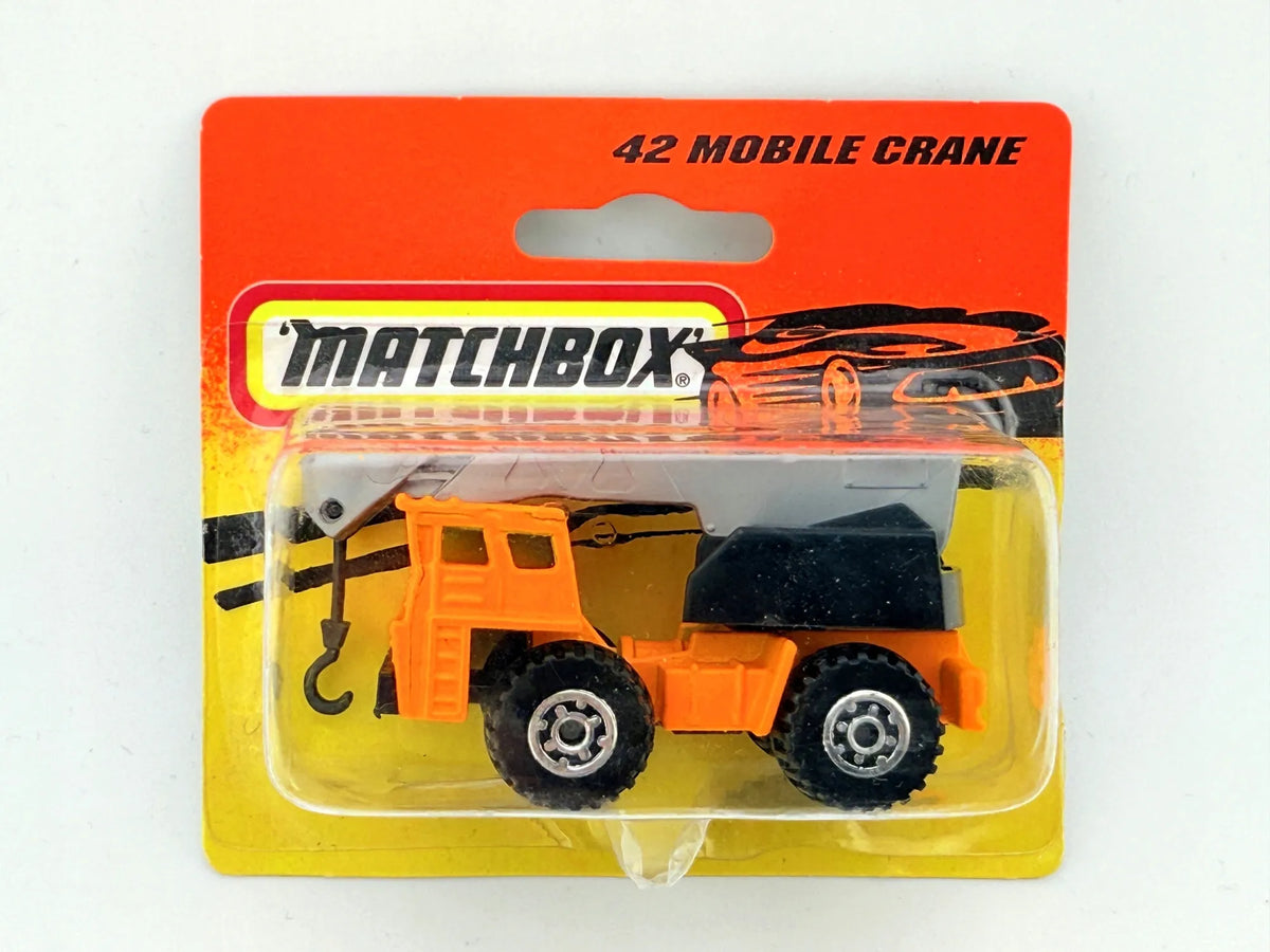 MOBILE CRANE, Matchbox, Resoraki, Die cast 42, Pomarańczowy,, 1:100 – zdjęcie 7