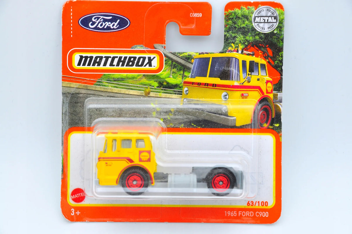 1965 Ford C900 Matchbox 2021 Żółty 1:100 Shell – zdjęcie 8