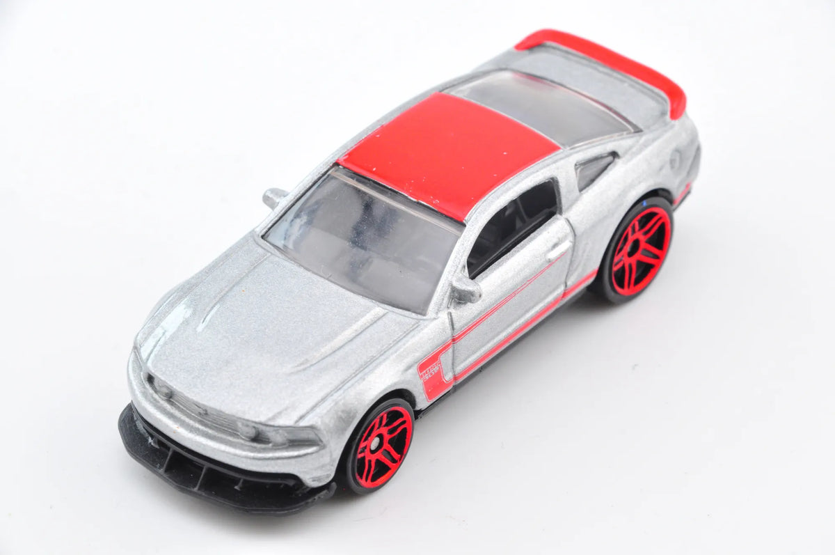 '12 Ford Mustang Boss Laguna Seca, Hot Wheels 2011, Die cast, Srebrny, 1:64 – zdjęcie 8