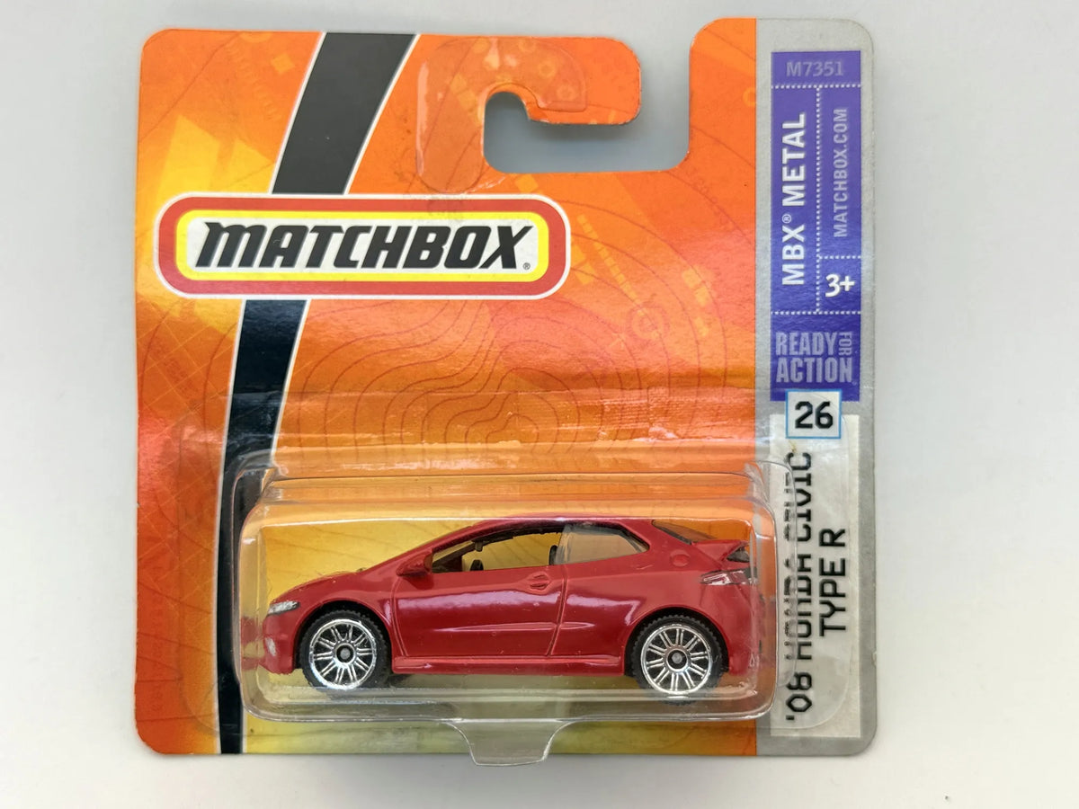 '08 HONDA CIVIC TYPE R MBX METAL Matchbox 2008 Czerwony 1:64 – zdjęcie 9
