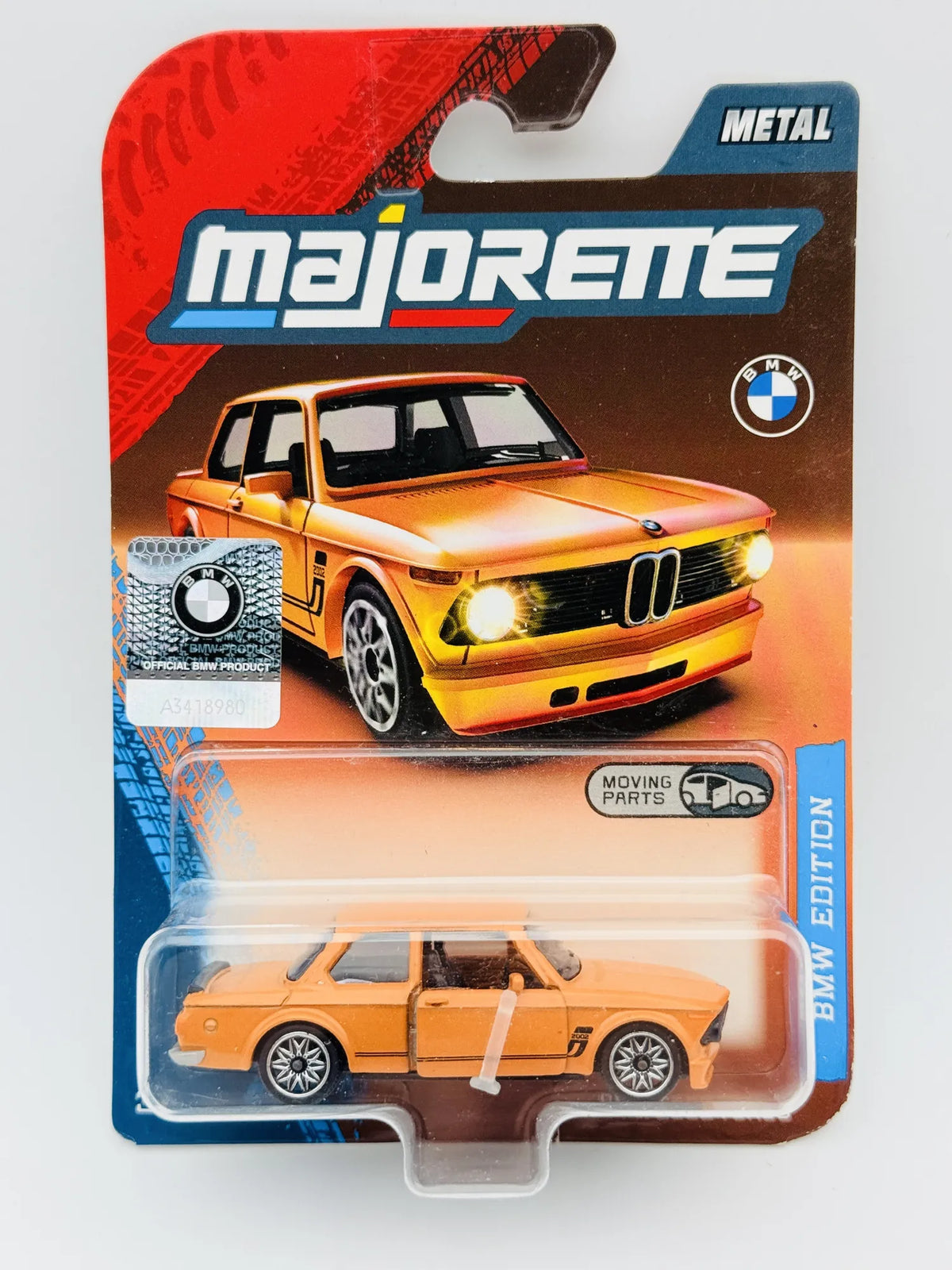 BMW 2002 Turbo Dickie Toys 2026 1:64 Blister Pomarańczowy – zdjęcie 9
