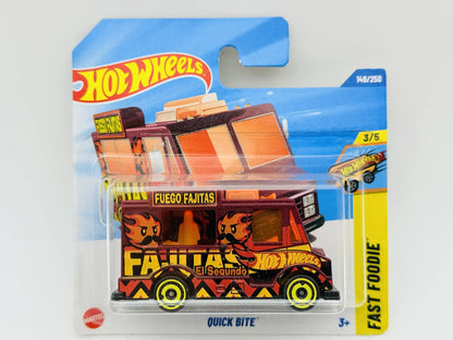 Quick Bite Hot Wheels 2025 Fast Foodie 1:64 Food Truck FUEGO FAJITAS – zdjęcie 9