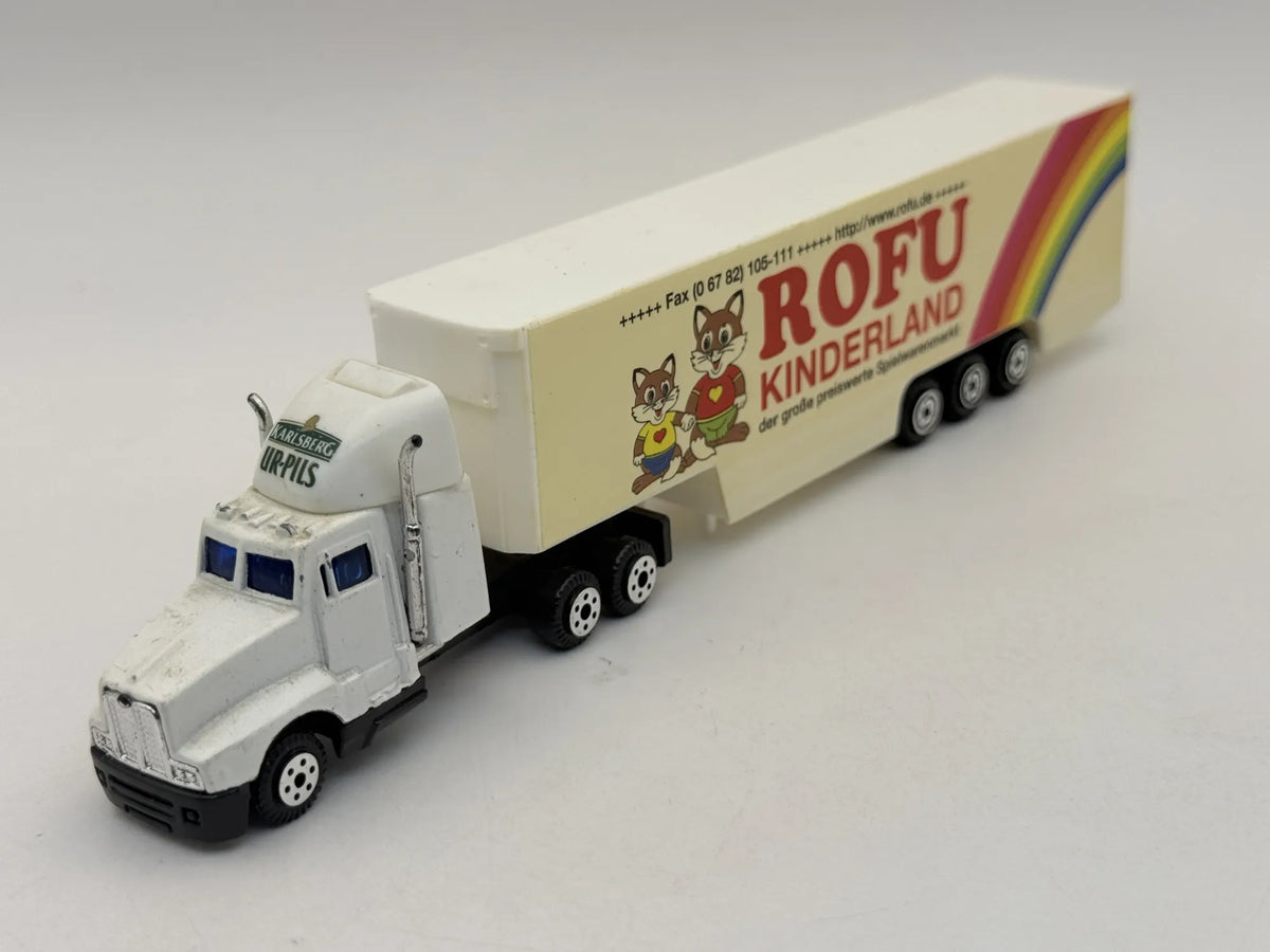Ciężarówka AMERICAN TRUCK Z NACZEPĄ PUDEŁOWĄ 1995 1:100 Rofu Kinderland – zdjęcie 8