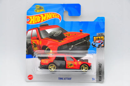 Time Attaxi Hot Wheels 2023 Czerwony 1:64 – zdjęcie 9