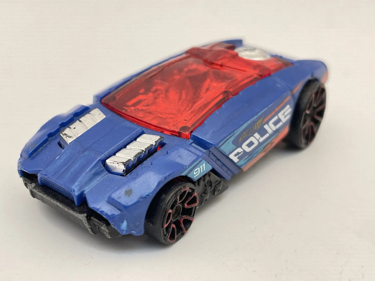 ROQUE HOG POLICE, Hot Wheels 2014, Die cast 1 NL, Niebieski, 1:64, – zdjęcie 8