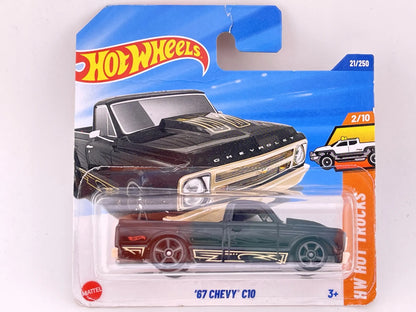 Chevy C10 '67, Hot Wheels, Resoraki, Die cast, Czarny 1:64 – zdjęcie 3