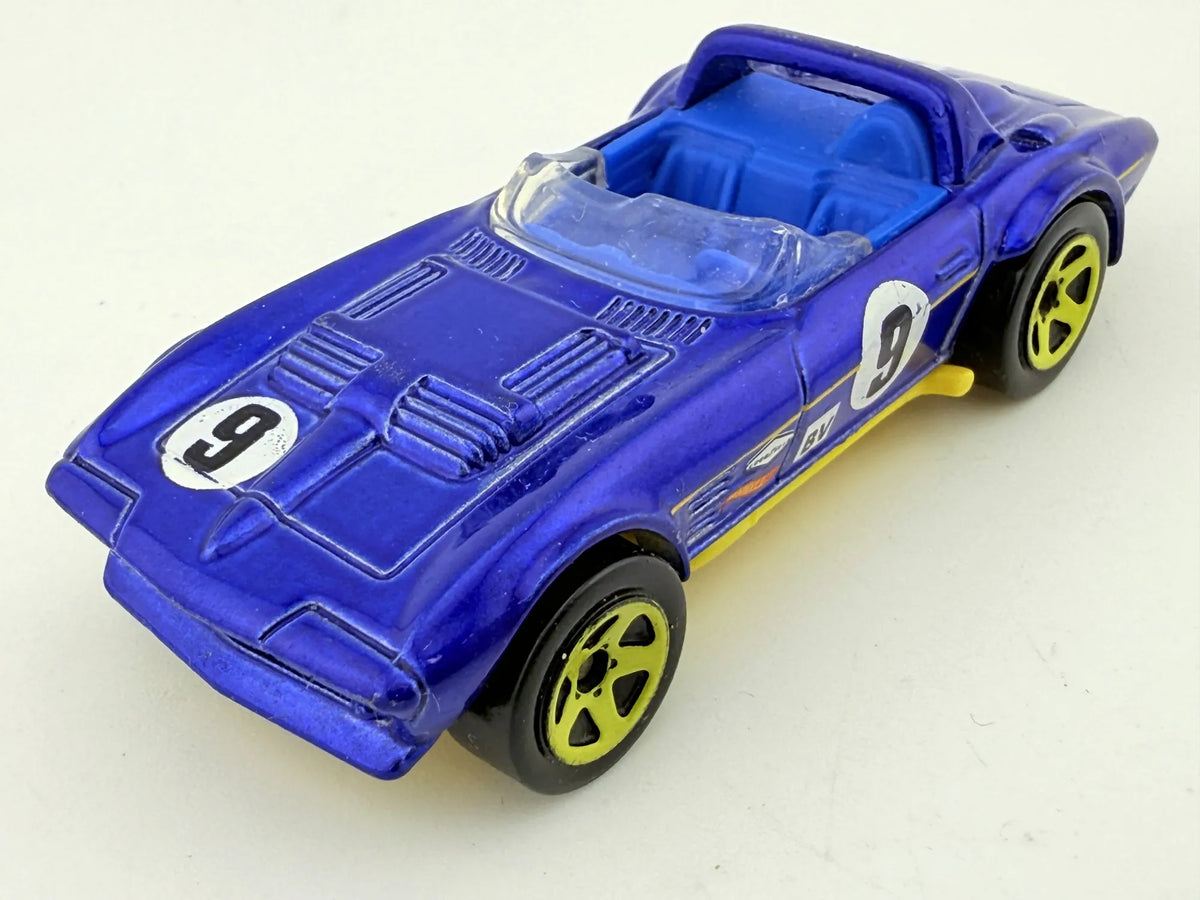Corvette Hot Wheels Niebieski 1:64 Made in Malysh – zdjęcie 9