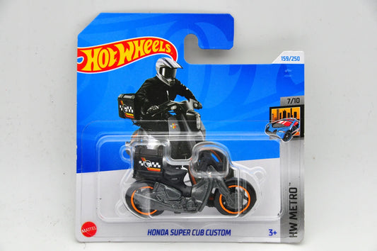 Honda Super Cub Custom Hot Wheels 2024 Treasure Hunt 1:64 Motocykl Czarny