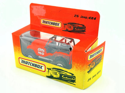 JEEP 4X4, Matchbox, Resoraki, Die cast 11125, Czerwony, 1:64 – zdjęcie 7