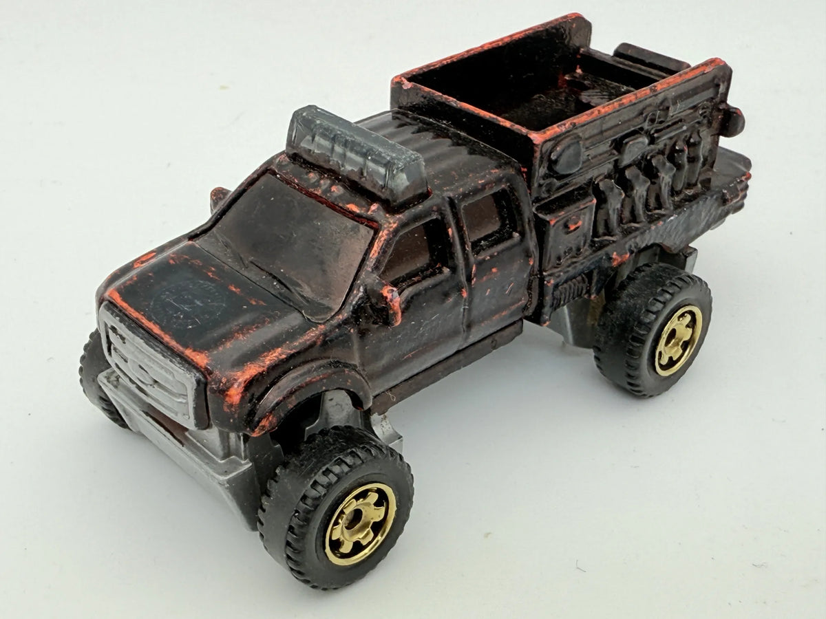FORD F-350 SUPER DUTY SUPERLIFT, Matchbox 2011, Die cast MB837, Czarny 1:78 – zdjęcie 7