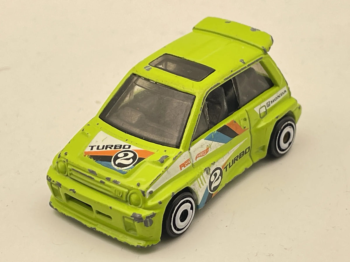 1985 HONDA CITY TURBO II, Hot Wheels 2017, Die cast FJV43, Zielony, 1:64 – zdjęcie 8