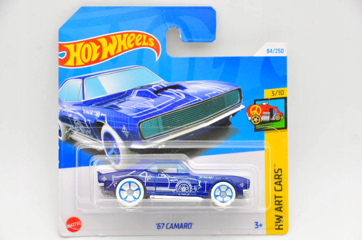 '67 CAMARO, Hot Wheels 2024, Resoraki, Die cast Htb74-N521, Niebieski, 1:64 – zdjęcie 9
