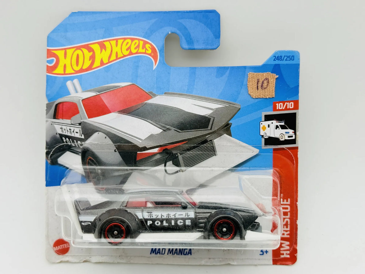 Mad Manga Hot Wheels 2023 HW Rescue 1:64 POLICE Blister Srebrny Policja – zdjęcie 4