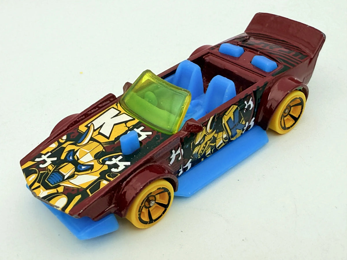 Track Manga, Hot Wheels 2017, Die cast FJV95, Bordowy, 1:64, Resoraki – zdjęcie 8