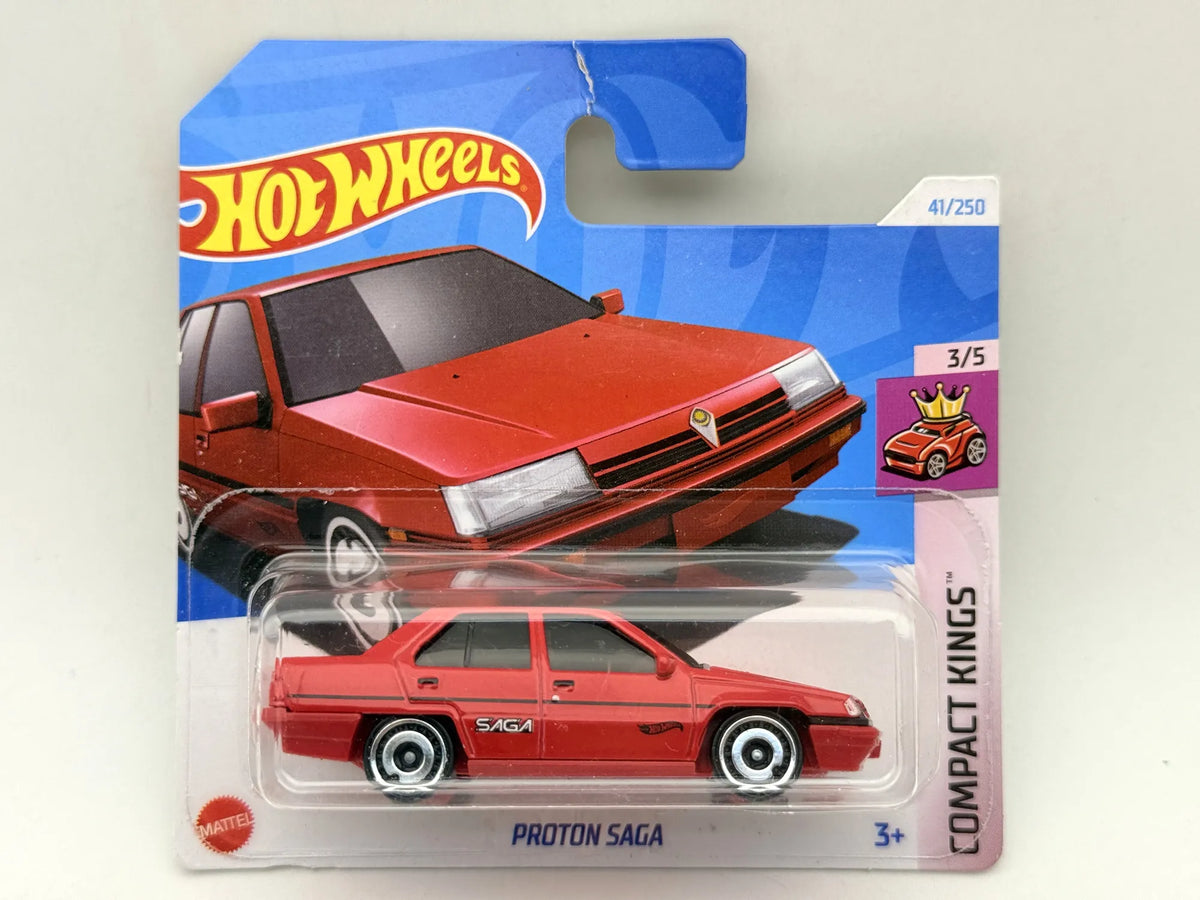 Proton Saga Compact Kings Hot Wheels 2024 Czerwony 1:64 – zdjęcie 9