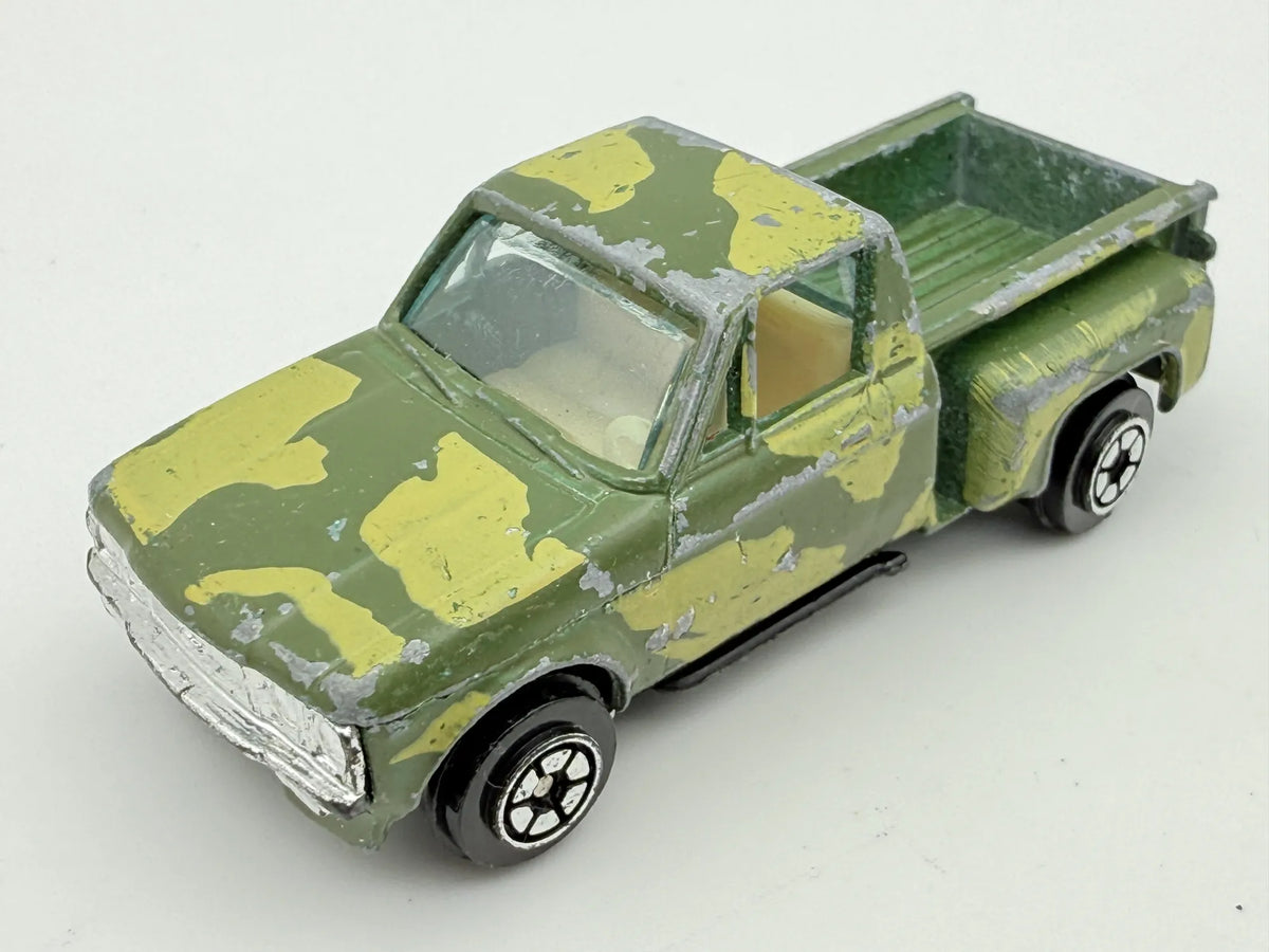 Chevy Stepside PICKUP WOJSKOWY, Yatming, Vintage Die cast 1700 Zielony 1:64 – zdjęcie 9
