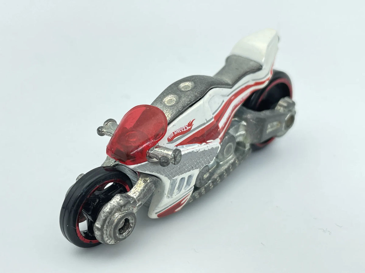CANYON CARVER, MOTOCYKL, Hot Wheels, Resoraki, Die cast, Srebrny, 1:64 – zdjęcie 8