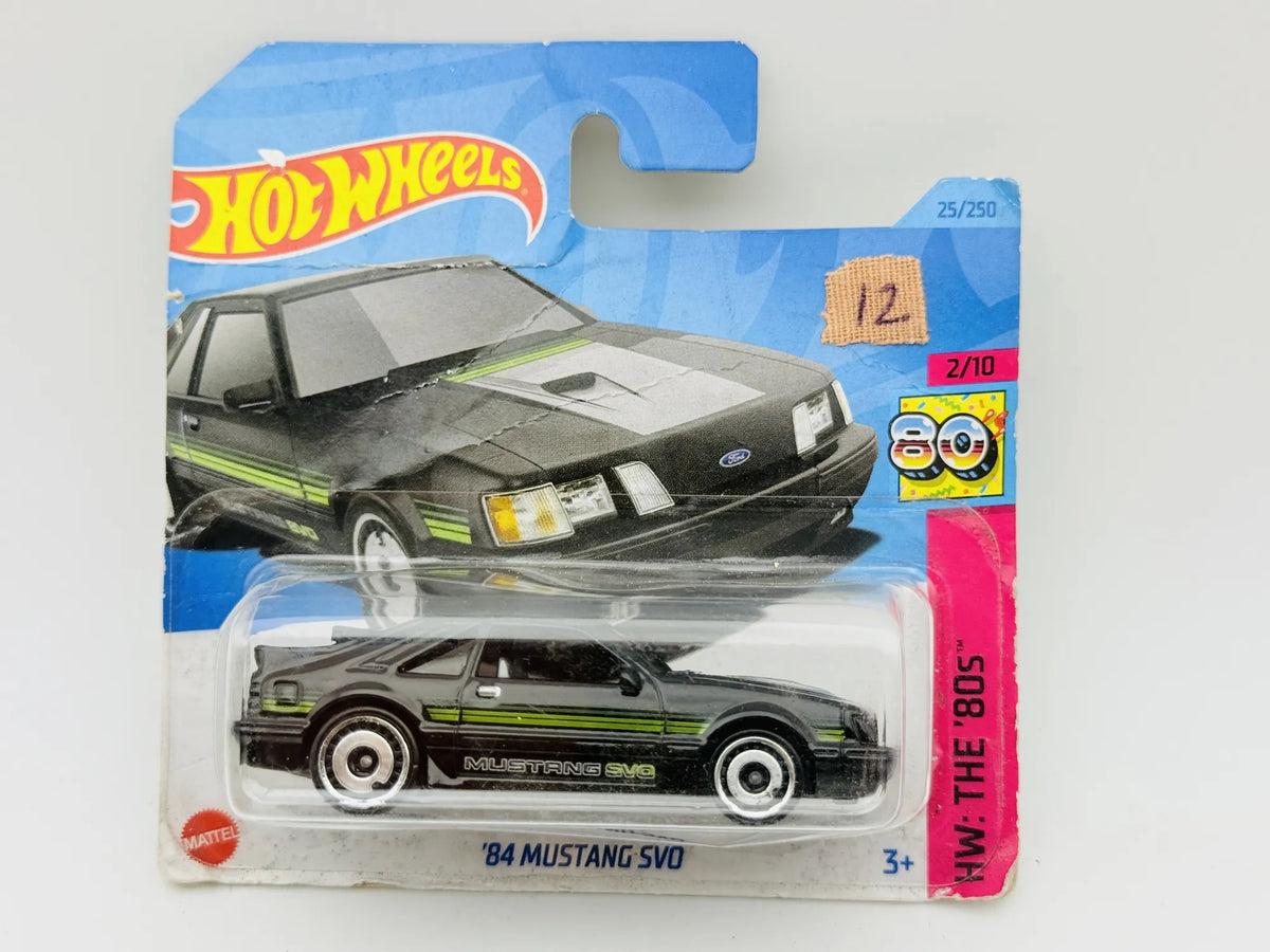 '84 Mustang Svo Hot Wheels 2023 HW: THE '80s 1:64 Blister Czarny – zdjęcie 4