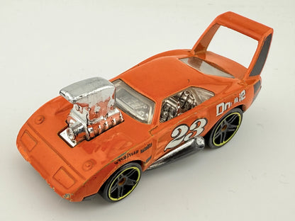 '69 DODGE DAYTONA TOONED, Hot Wheels 2003-16, Die cast J35, Pomarańcz, 1:64 – zdjęcie 8