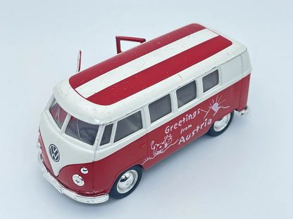 Volkswagen Microbus (1962), VW Greetings from Austria, Welly, Die cast 1:32 – zdjęcie 8