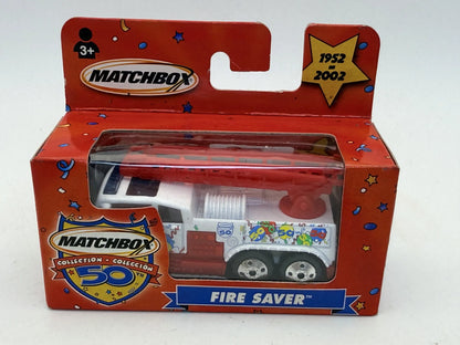 FIRE SAVER 50th Anniversary Straż pożarna Matchbox 2002 Biały 1:64 – zdjęcie 7