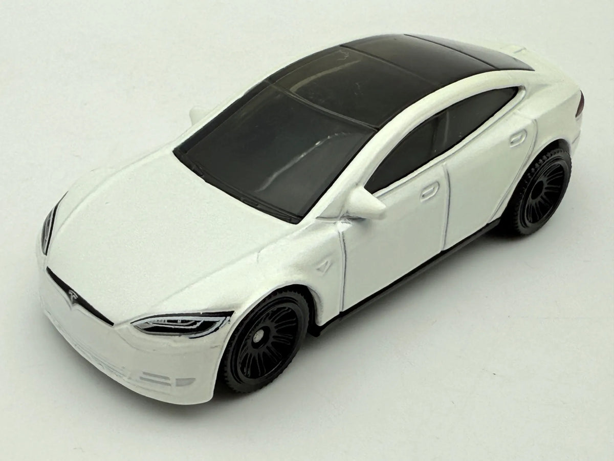 Tesla Model S Matchbox 2022 Biały 1:64 Sedan – zdjęcie 9