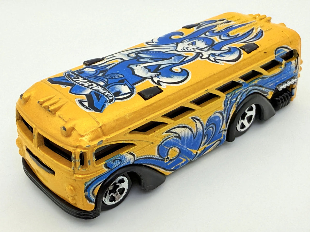 Surfin' School Bus Hot Wheels Żółty 1:64 – zdjęcie 9