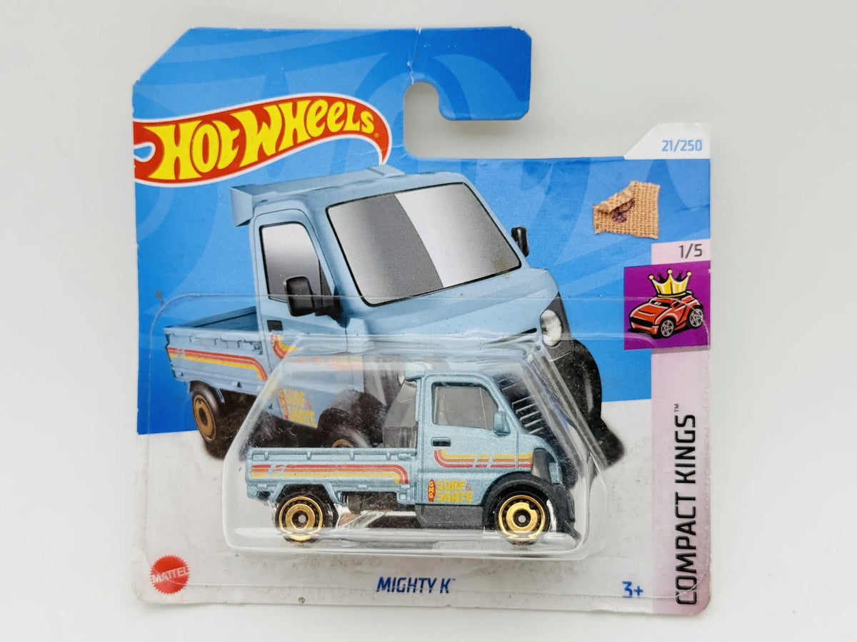 Mighty K Hot Wheels 2024 Compact Kings 1:64 Pickup Blister Niebieski – zdjęcie 4